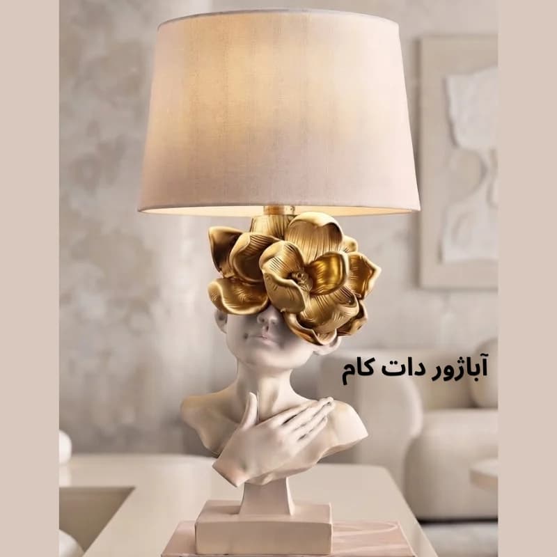 آباژور رومیزی مینیمال مدل گلرخ با بدنه پلی استر کد RD235 — تصویر ۳