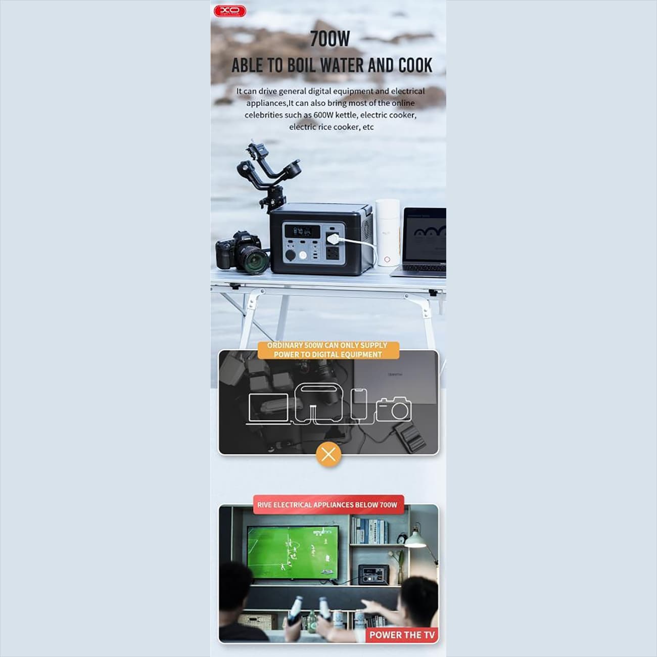 پاور استیشن 700 وات ایکس او XO مدل PSA-700 — تصویر ۷