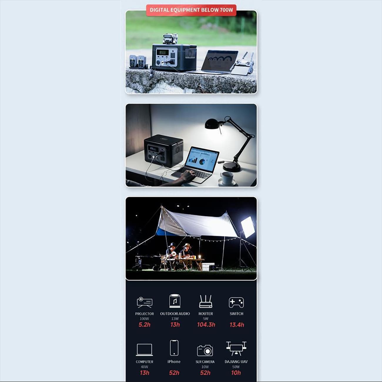 پاور استیشن 700 وات ایکس او XO مدل PSA-700 — تصویر ۶
