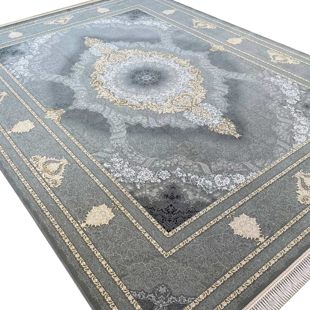 فرش طلاکوب طرح خاتون 1200 شانه گل برجسته کد 1810