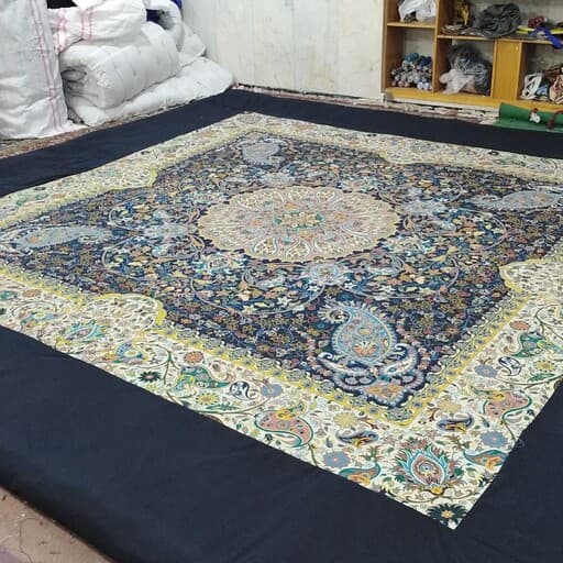 لحاف کرسی 4×4 ترمه افشار دست‌دوز | روتختی سنتی و درجه یک — تصویر ۵