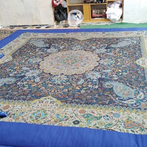 لحاف کرسی 4×4 ترمه افشار دست‌دوز | روتختی سنتی و درجه یک — تصویر ۴