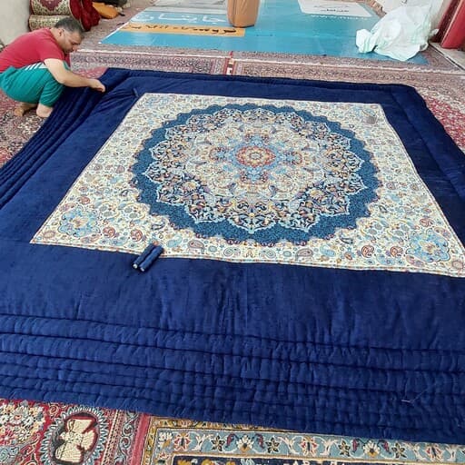 لحاف کرسی 4×4 متر دست‌دوز | روتختی و پتو باکیفیت — تصویر ۳