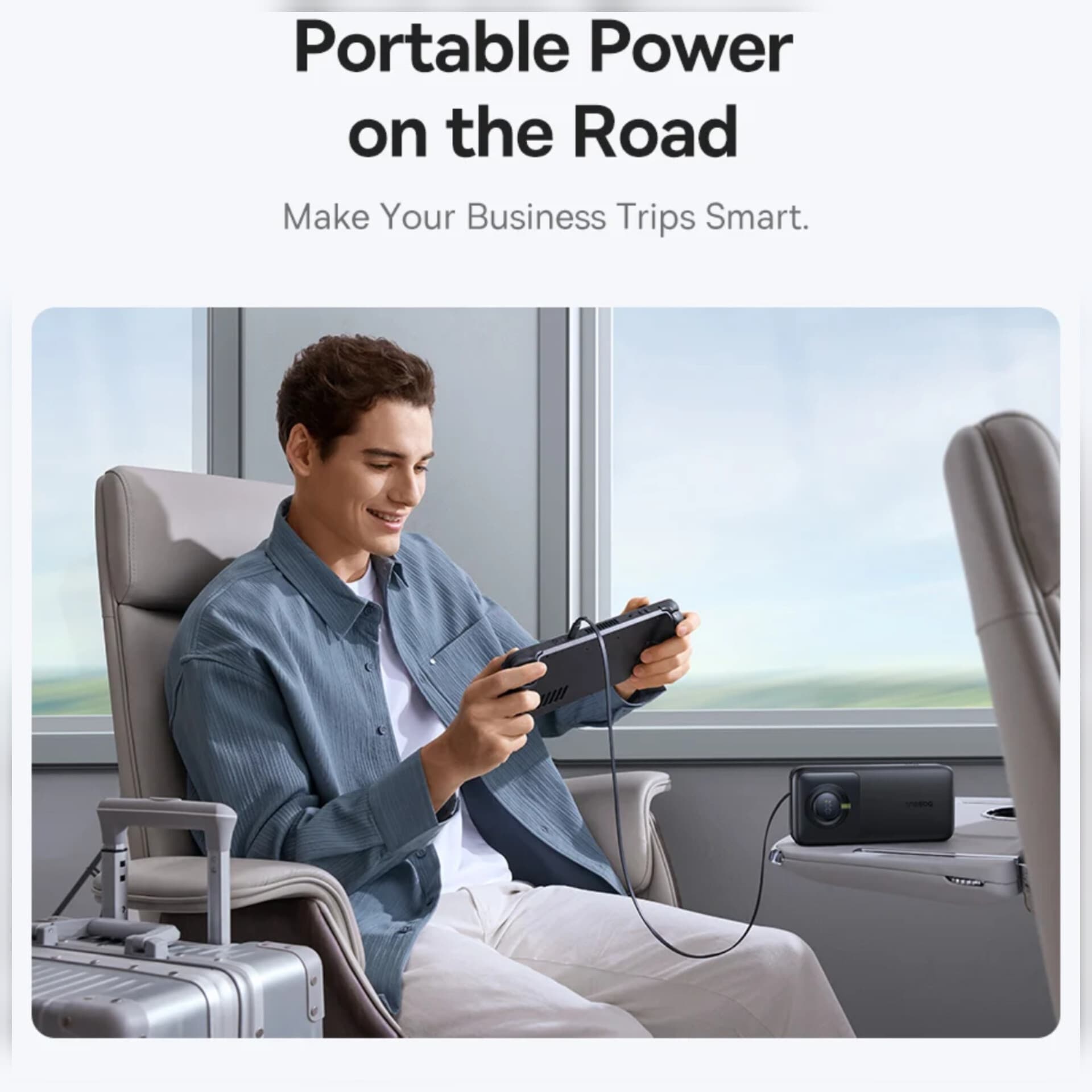پاوربانک 65 وات 20000 با کابل متصل تایپ سی بیسوس مدل Baseus Nomos Power Bank — تصویر ۵