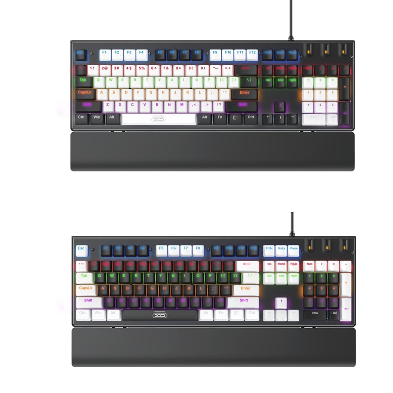 ست گیمینگ موس و کیبورد سیمی با نورپردازی RGB ایکس او KB-06 — تصویر ۶