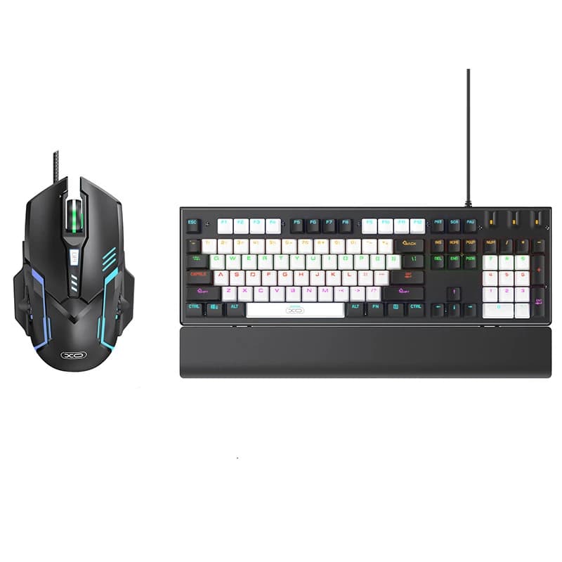 ست گیمینگ موس و کیبورد سیمی با نورپردازی RGB ایکس او KB-06 — تصویر ۵