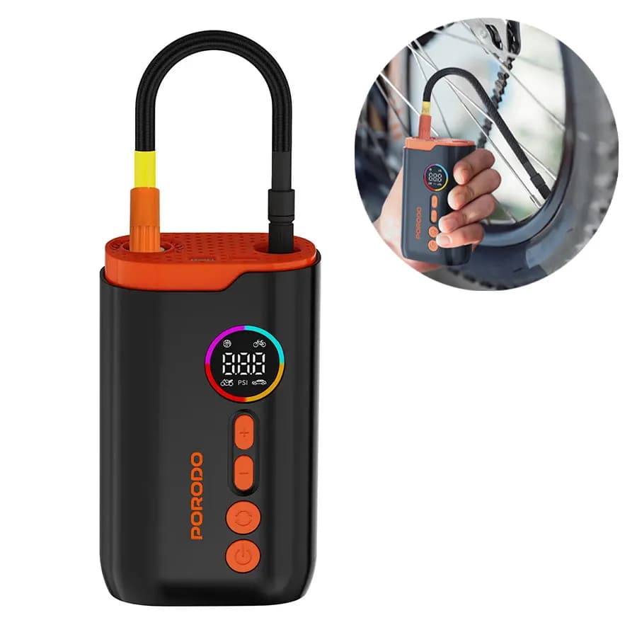 کمپرسور باد پرودو مدل Porodo PD-LFST181 Lifestyle Air Inflator — تصویر ۵