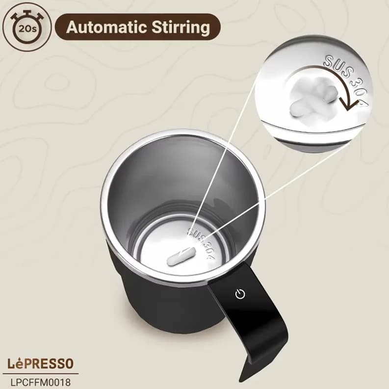 ماگ همزن دار لپرسو مدل LePresso Stirmagic Auto Stirring Mug LPCFFM0018 — تصویر ۸