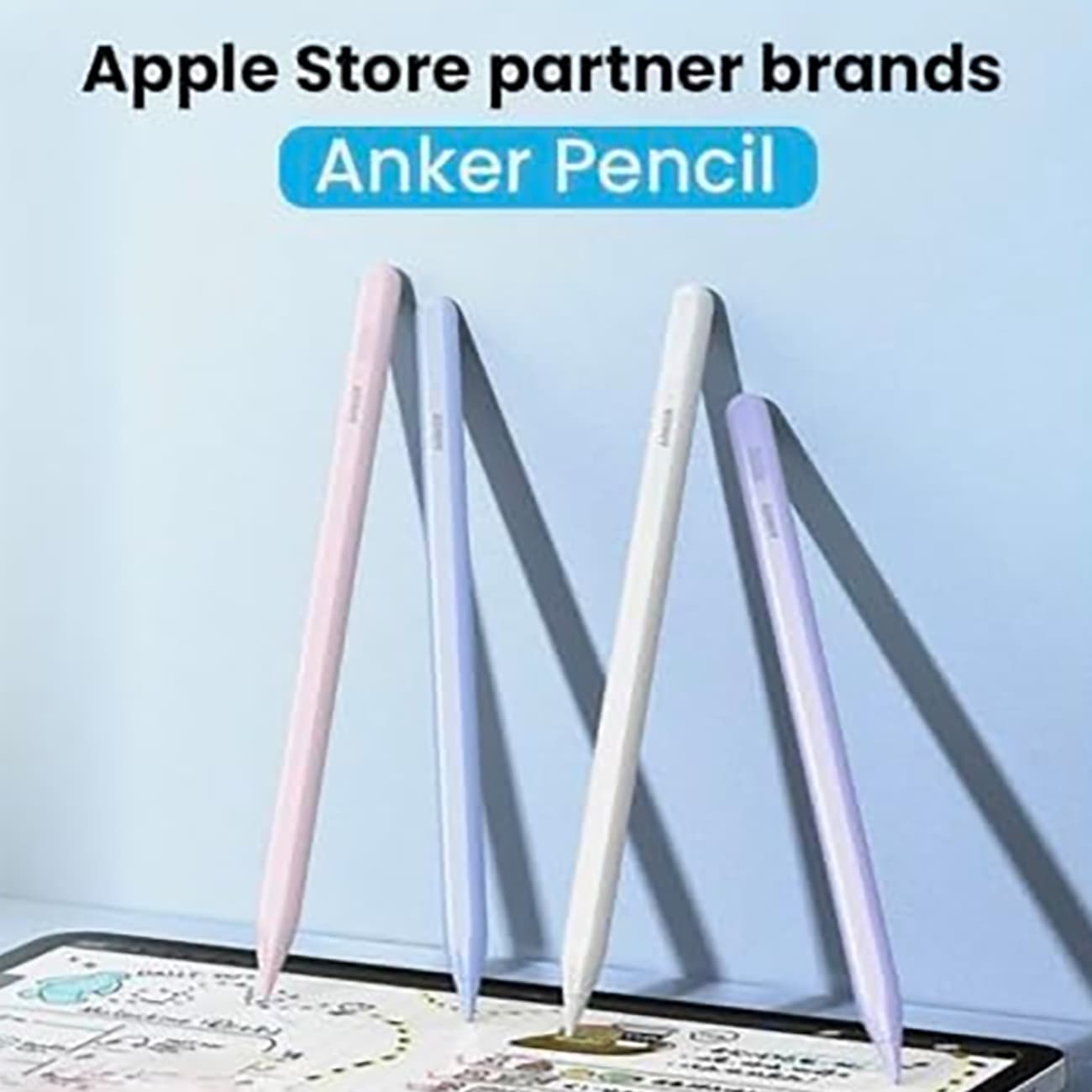 قلم لمسی خازنی انکر Anker مدل A7139P21 سازگار با آیپد و اندروید — تصویر ۲