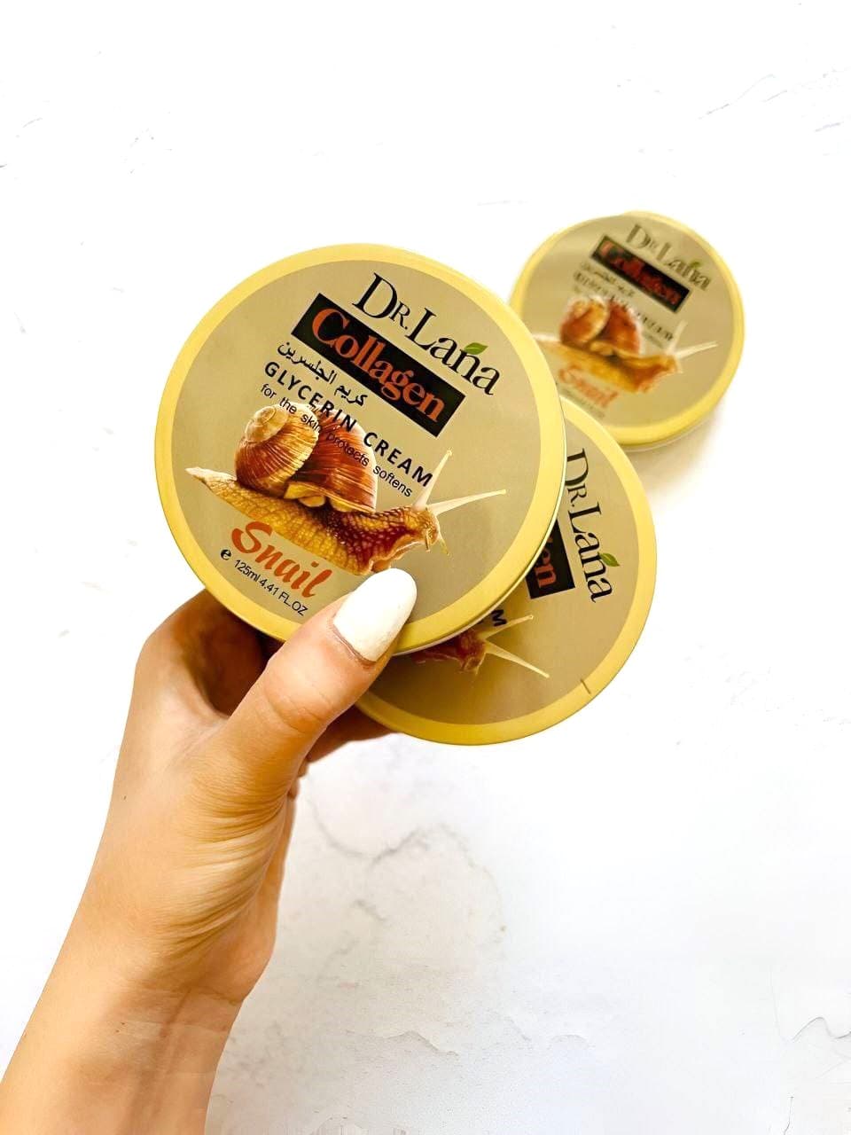 کرم نرم کننده دست و صورت گلیسیرین قوی دکتر لانا (حاوی موسین حلزون و هیالورونیک اسید) 125 میل — تصویر ۳