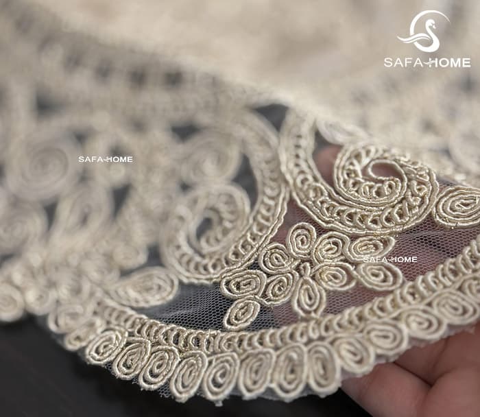 رومیزی قیطان گرد 3 تکه طرح جاسمین — تصویر ۴