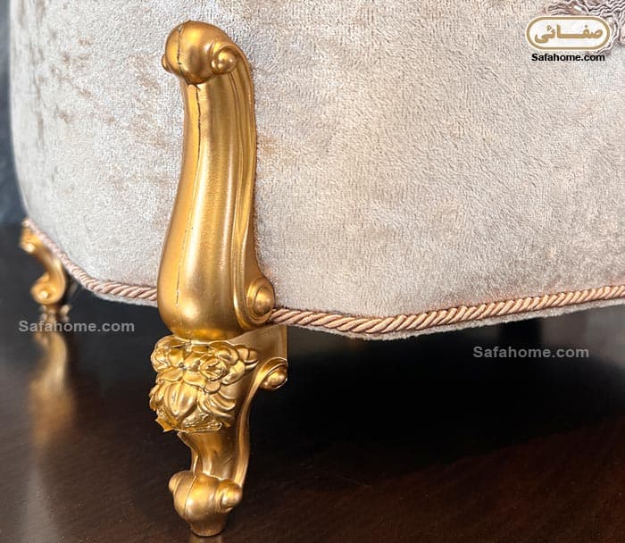 سرویس صندوقچه مخمل 7 تکه طرح گیپور برجسته لارسیا نسکافه ای — تصویر ۷
