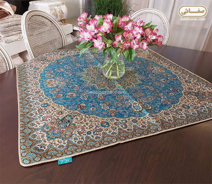 رومیزی 1×1 ترمه اصل هاشمی کد 24 با 11 رنگ متنوع