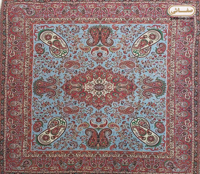 رومیزی 1×1 ترمه هاشمی کد 17 با 2 رنگ متنوع