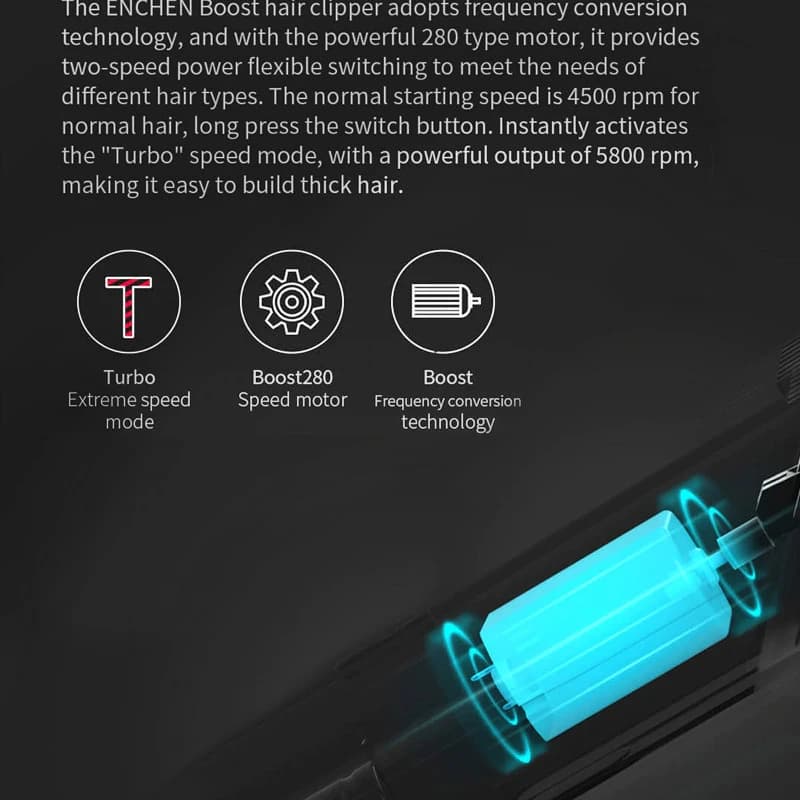 ماشین اصلاح چندکاره شیائومی Xiaomi Enchen Boost Hair Clipper — تصویر ۷