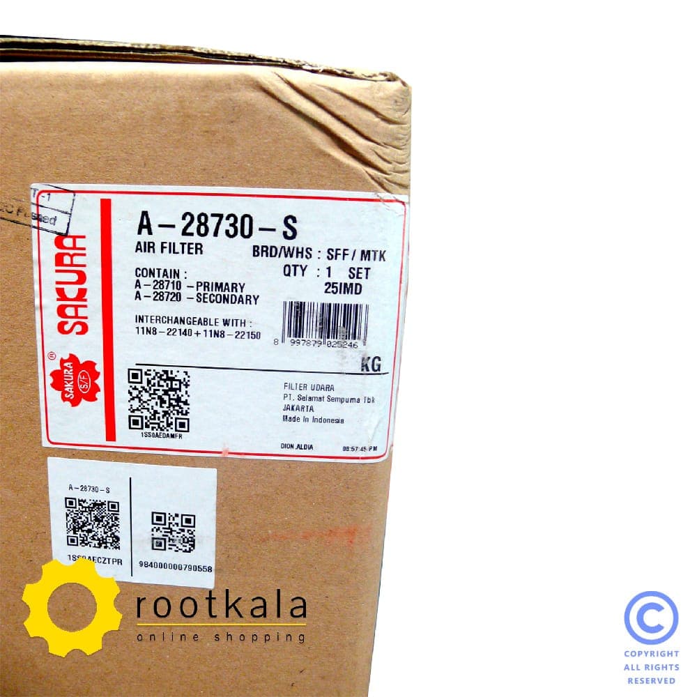 فیلتر هواکش بیل مکانیکی هیوندای R210-7 ساکورا A-28730-S — تصویر ۳