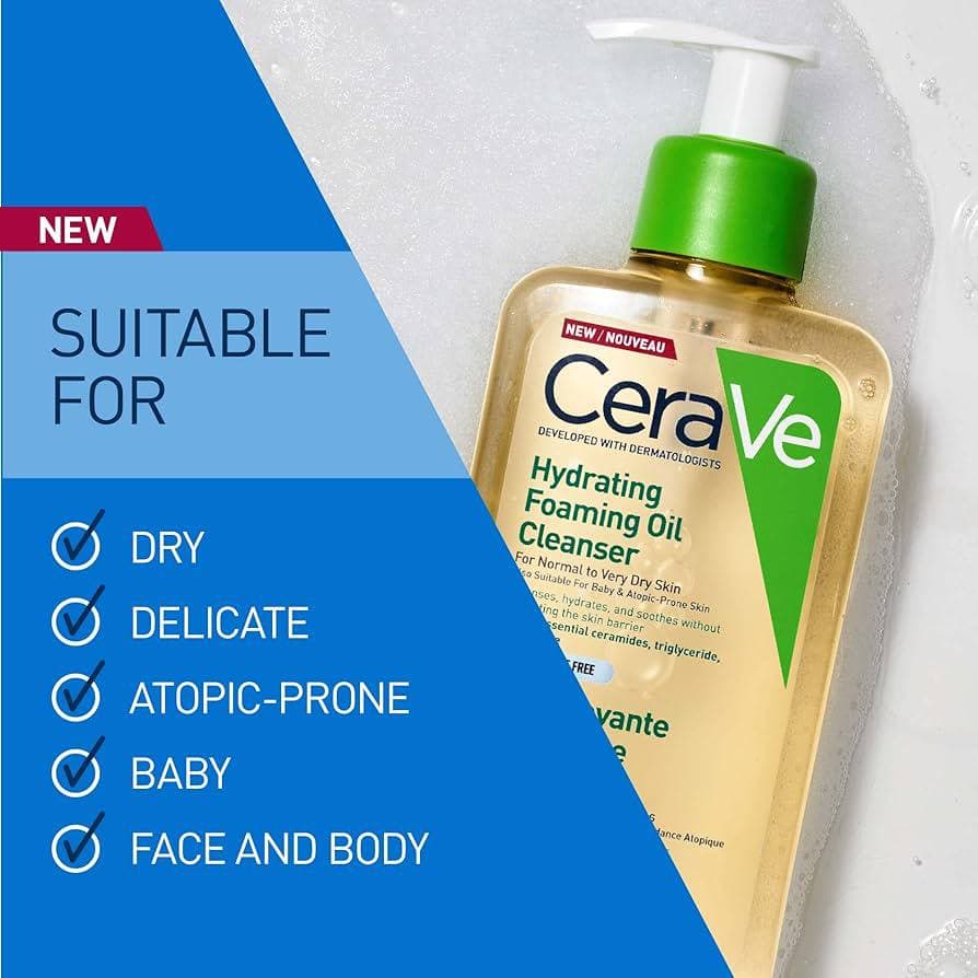 فوم شستشو روغنی سراوی Cerave حاوی آبرسان — تصویر ۶