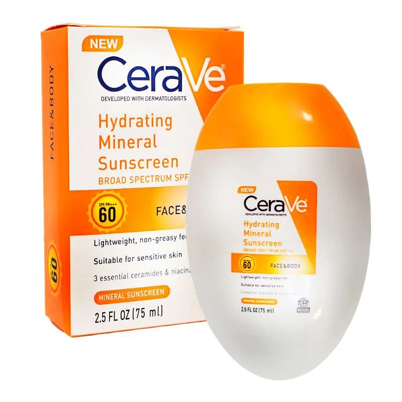کرم ضد آفتاب مینرال سراوی spf+60 حجم 75 میل