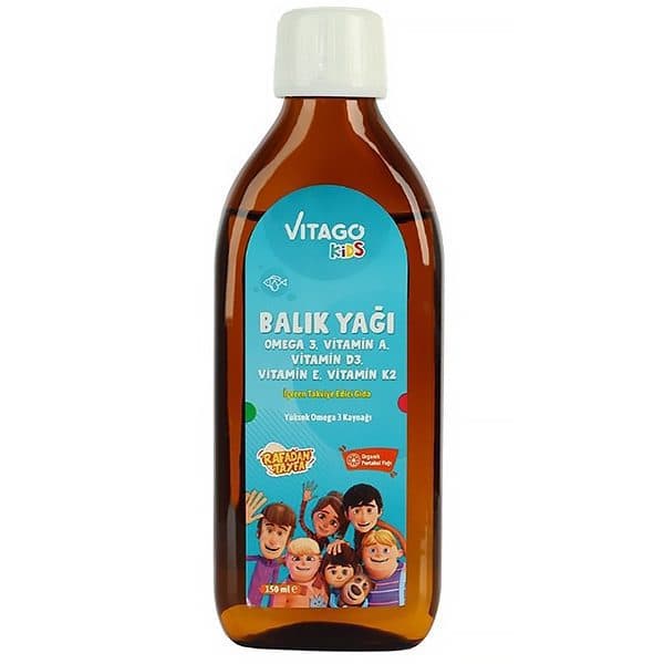 شربت روغن ماهی امگا 3 با طعم پرتقال ویتاگو 150ml — تصویر ۵