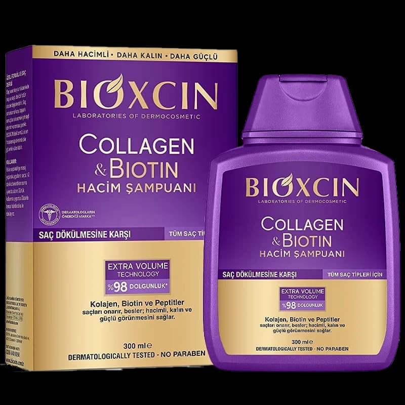 شامپو بیوکسین کلاژن و بیوتین Bioxcin Biotin collagen