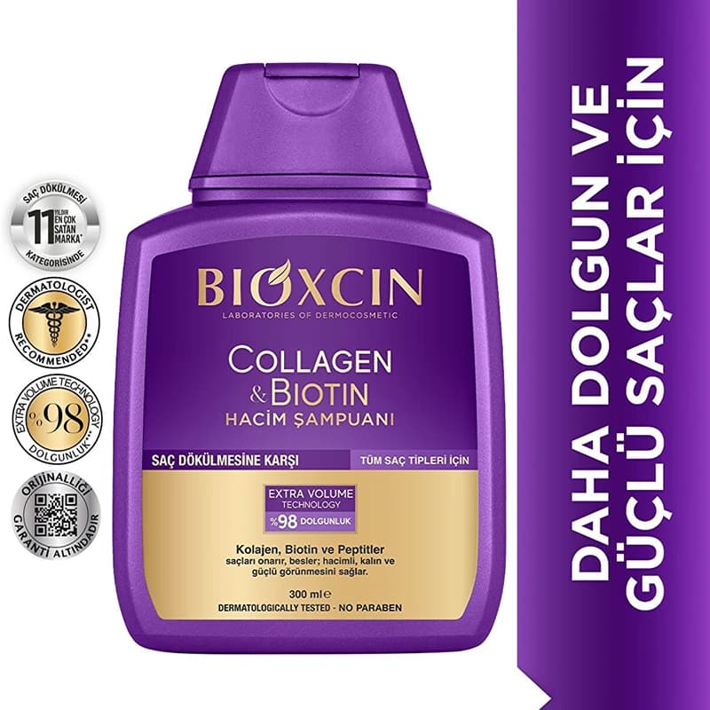 شامپو بیوکسین کلاژن و بیوتین Bioxcin Biotin collagen — تصویر ۵
