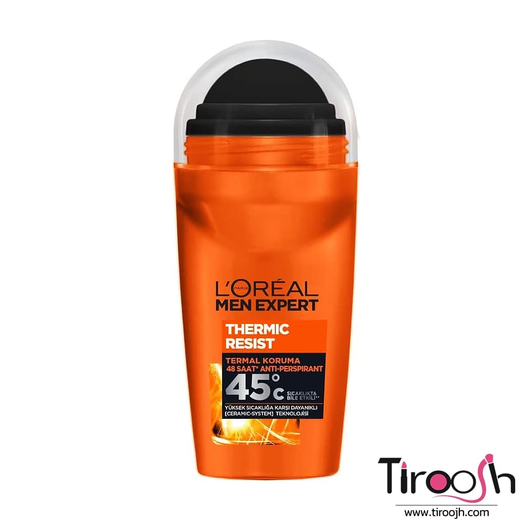 رول ضد تعریق لورال مردانه نارنجی مدل Thermic Resist