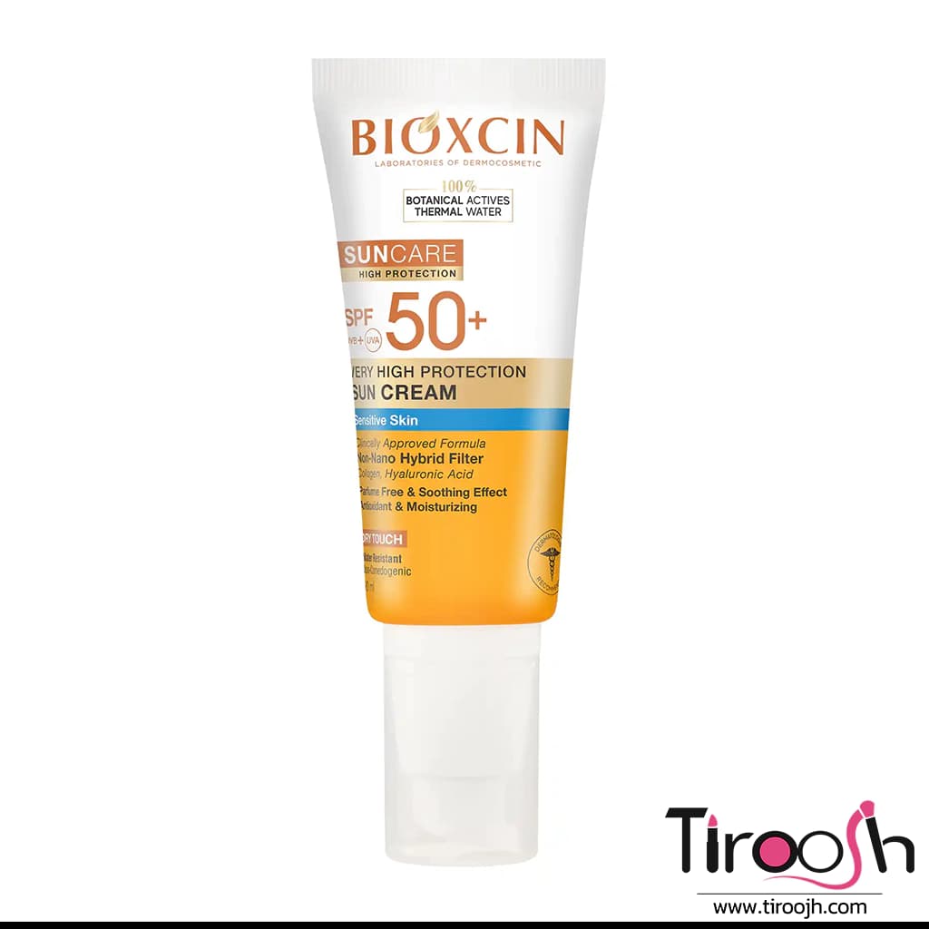 کرم ضد آفتاب بیرنگ پوست حساس بیوکسین Spf 50