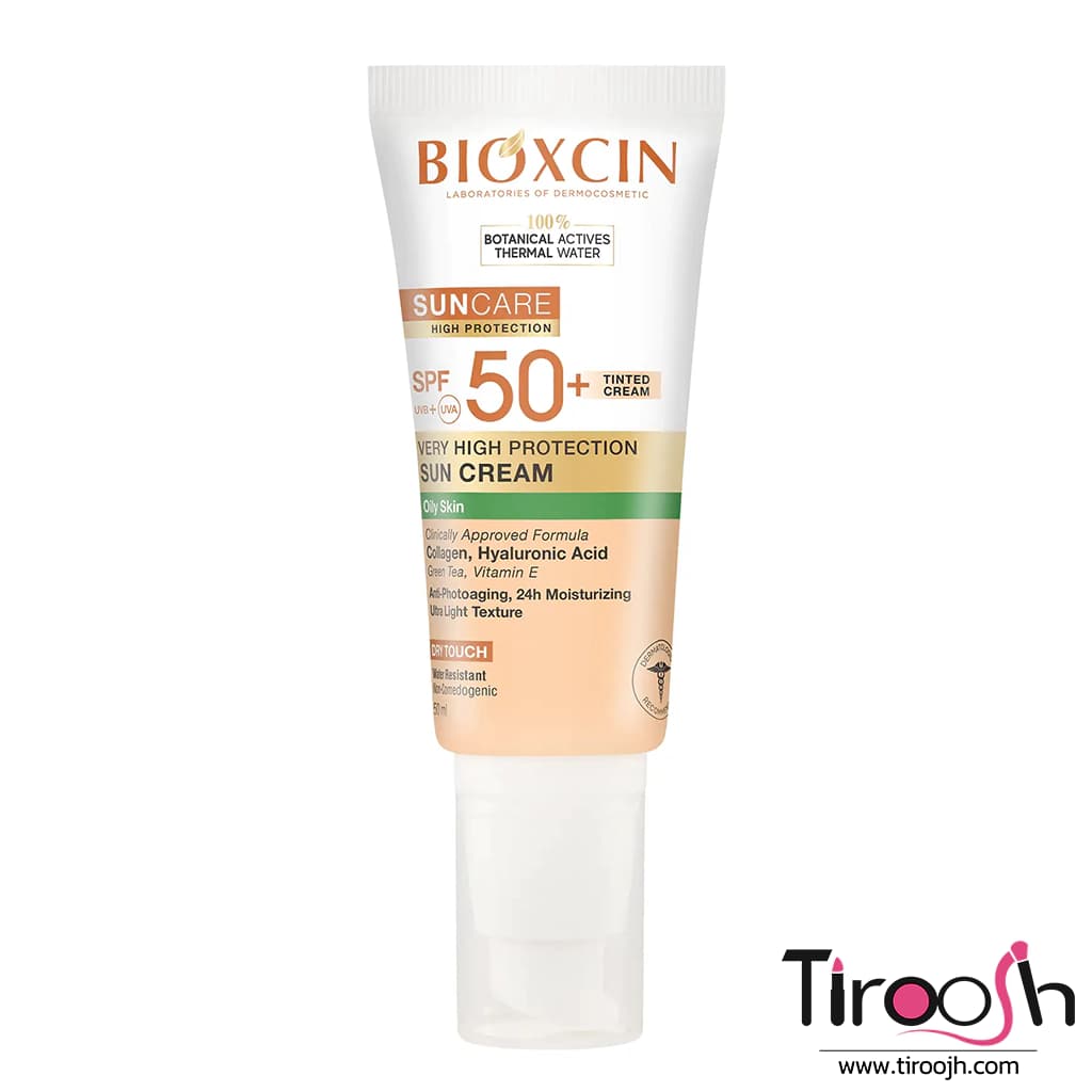 ضدآفتاب رنگی بیوکسین پوست چرب +SPF 50