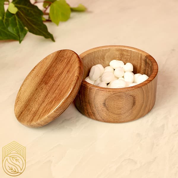 بانکه چوبی حبوبات و تنقلات چوب گردو کد sh127