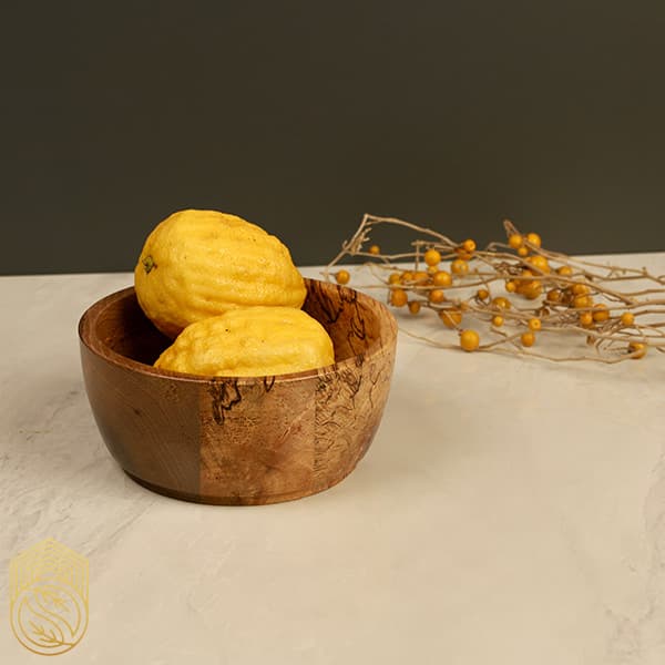 کاسه سوپ خوری چوبی گرد ترکیب گردو و افرا sh118 — تصویر ۴