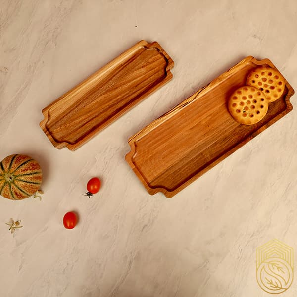 رولت خوری و شیرینی خوری چوبی مستطیل کد sh109