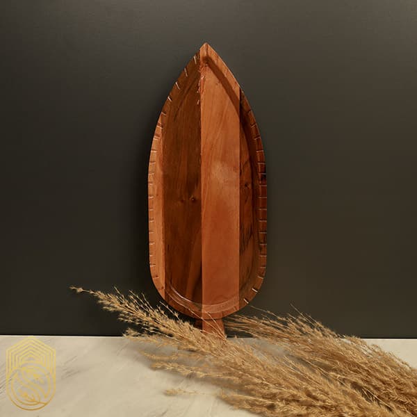 ظرف سرو و پذیرایی چوبی طرح کاج کد sh6 — تصویر ۳