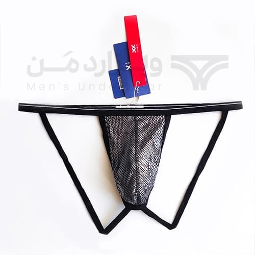 شورت مردانه فانتزی پشت باز 2 بند لامبادا XUBA سوسماری