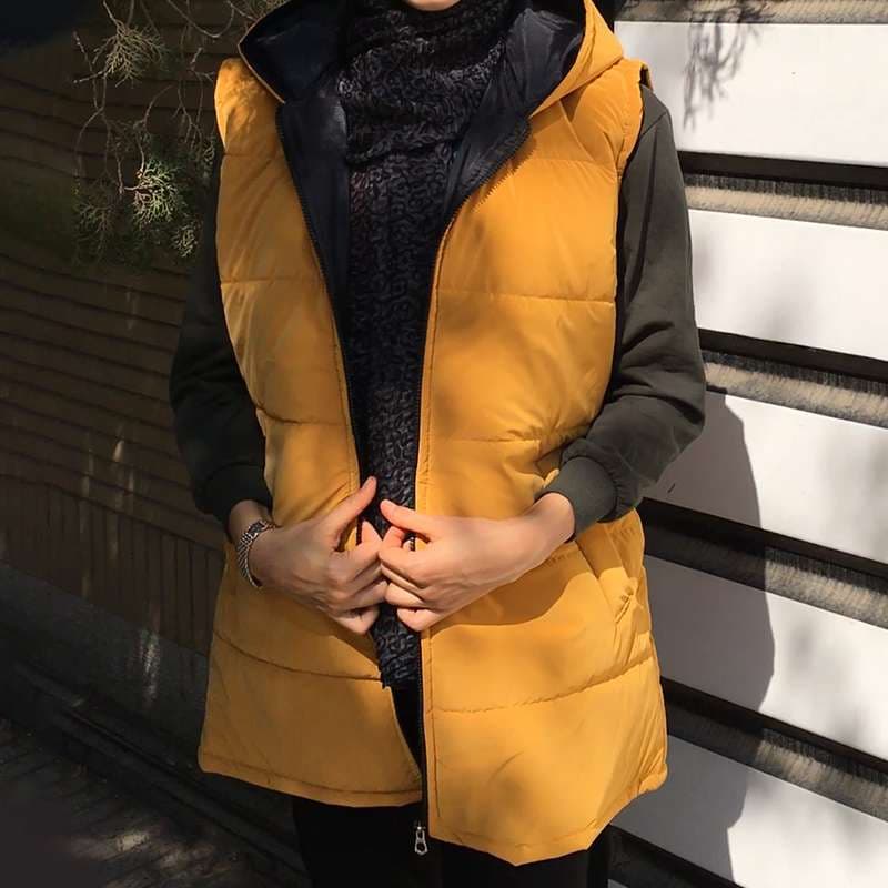 پافر بلند کلاه دار در 6 رنگ — تصویر ۴