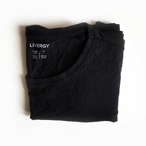 زیرپوش نیم آستین اورجینال لیورجی Livergy آلمان وارداتی مشکی یقه گرد — تصویر ۲