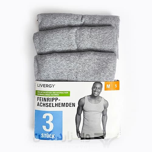 پک 3 تایی رکابی اورجینال لیورجی Livergy آلمان طوسی روشن