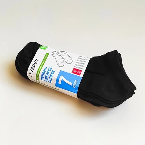 پک 7 تایی جوراب مردانه مچی لیورجی Livergy آلمان مشکی — تصویر ۲