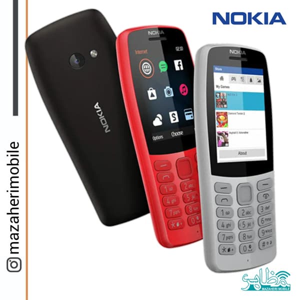 گوشی موبایل نوکیا مدل (2020) Nokia 210 دو سیم کارت **اصلی مونتاژ** — تصویر ۲
