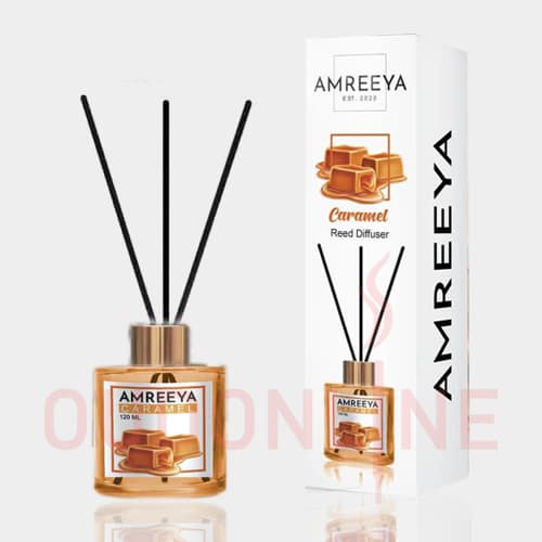خوشبو کننده هوا آمریا Amreeya مدل کارامل Caramel حجم 120 میلی لیتر