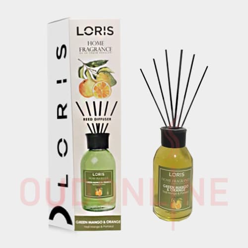 خوشبو کننده هوا لوریس loris مدل گرین منگو ارنج Green mango orange حجم 100 میلی لیتر