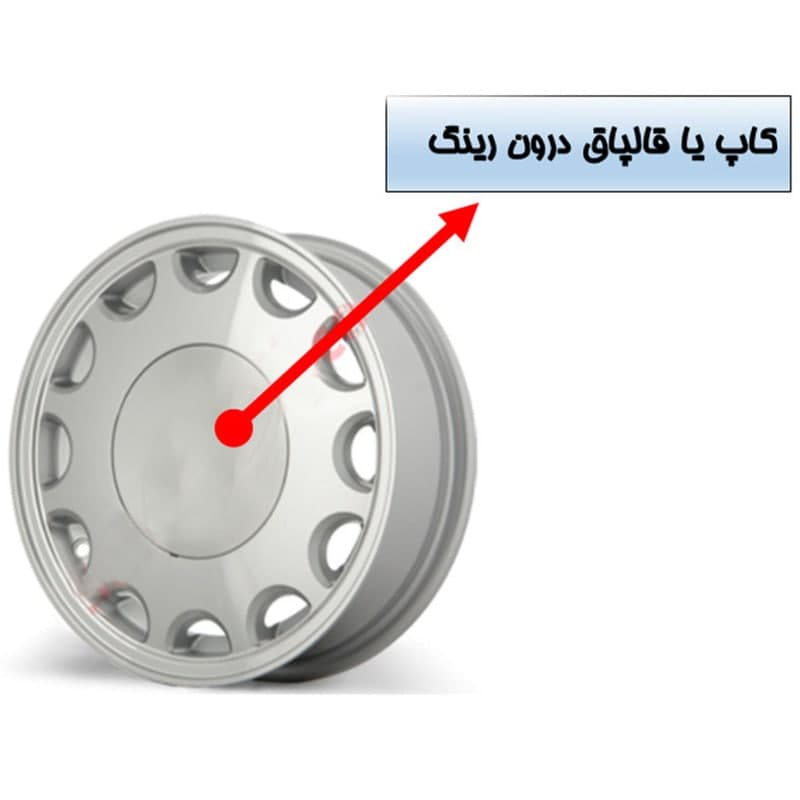 کاپ رینگ خودرو مدل سکه ای پراید 141 بسته 4عددی — تصویر ۳