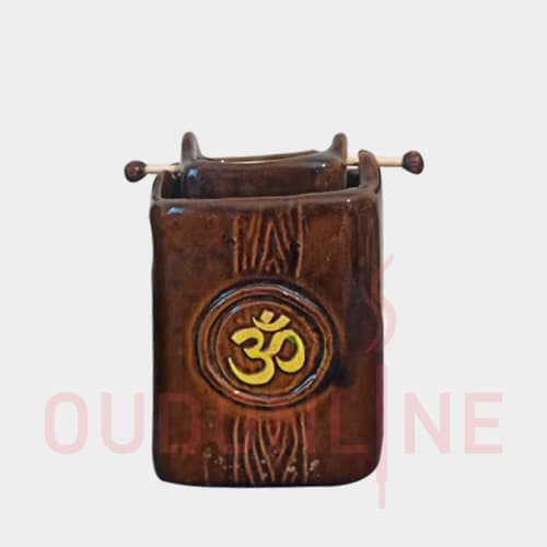 اسانس سوز سرامیکی طرح مکعب سطل دار