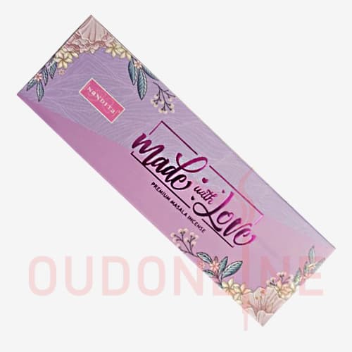 عود خوشبو کننده شاخه ای ناندیتا Nandita مدل مید ویت لاو ( ساخته شده با عشق ) made with love