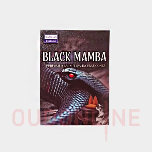 عود خوشبو کننده آبشاری دارشان Darshan مدل بلک مامبا (مار سیاه) Black mamba