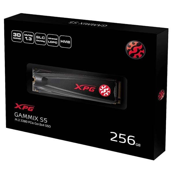 اس اس دی اینترنال 256 گیگابایت ای دیتا XPG GAMMIX S5 به همراه heatsink — تصویر ۴