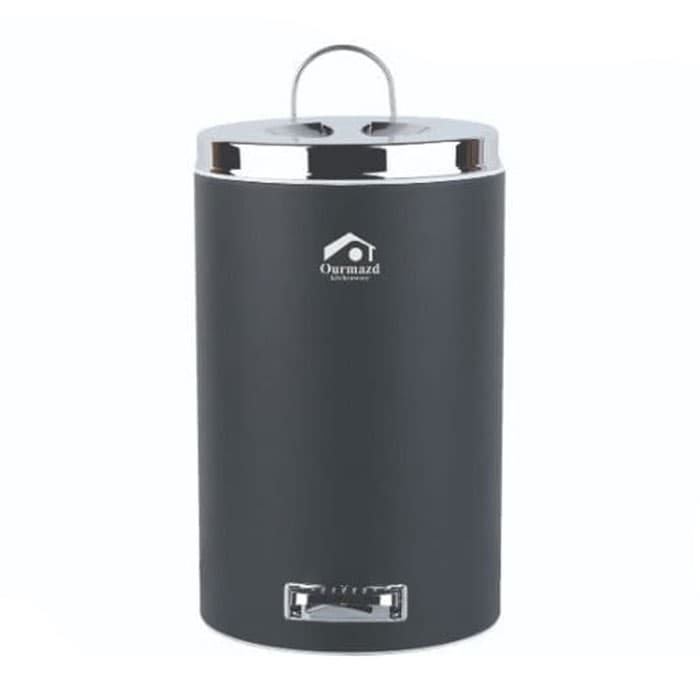 سطل زباله رنگی درب کروم اورمزد کد IGO-004