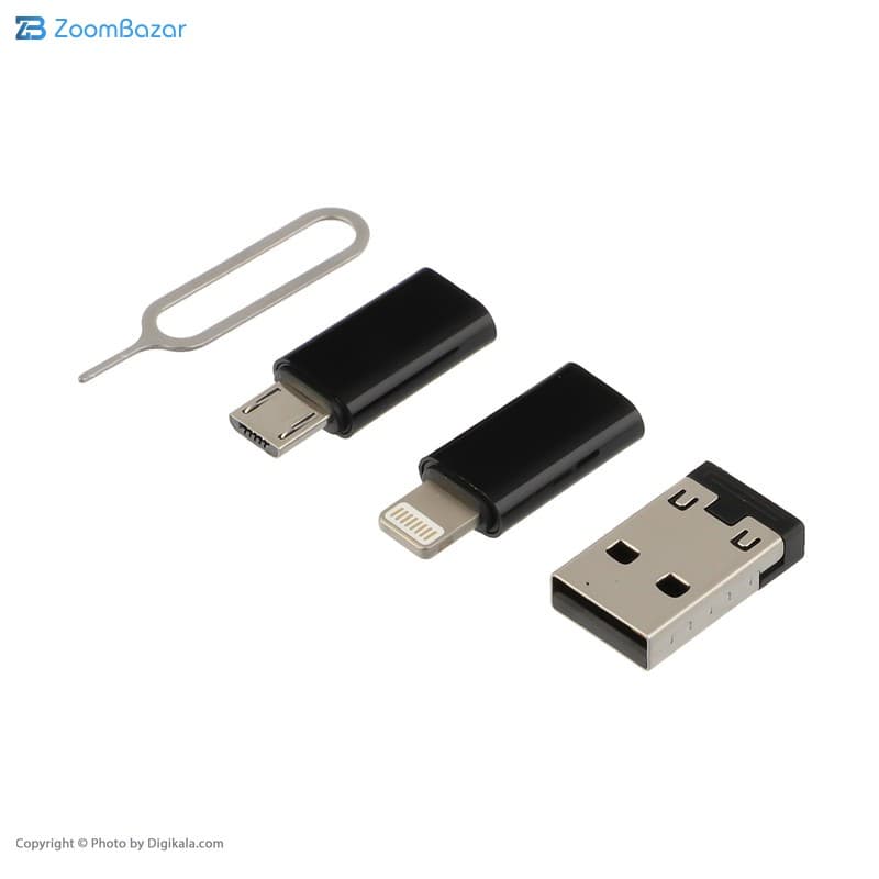 کابل تبدیل USB-C به USB-C / لایتنینگ / USB / micro USB پرووان مدل PCK001 طول 0.29 متر — تصویر ۸
