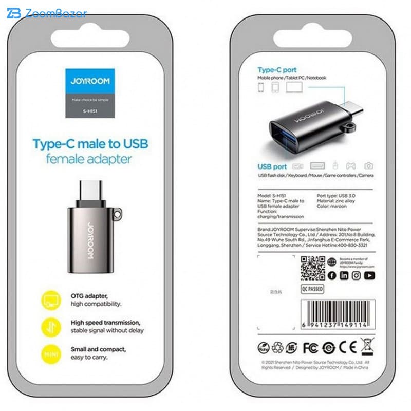 مبدل USB-C به USB جوی روم مدل S-H151 — تصویر ۵