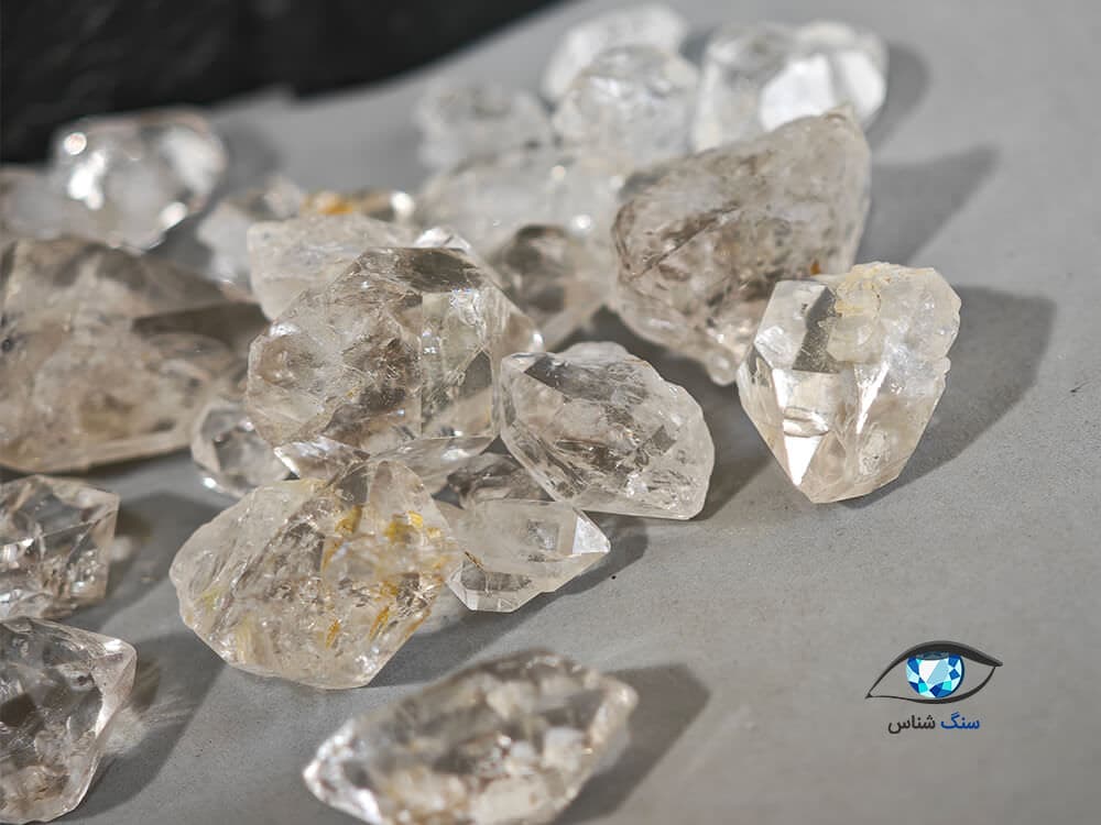 مجموعه کوارتز هرکیمر طبیعی 39 گرم — تصویر ۳