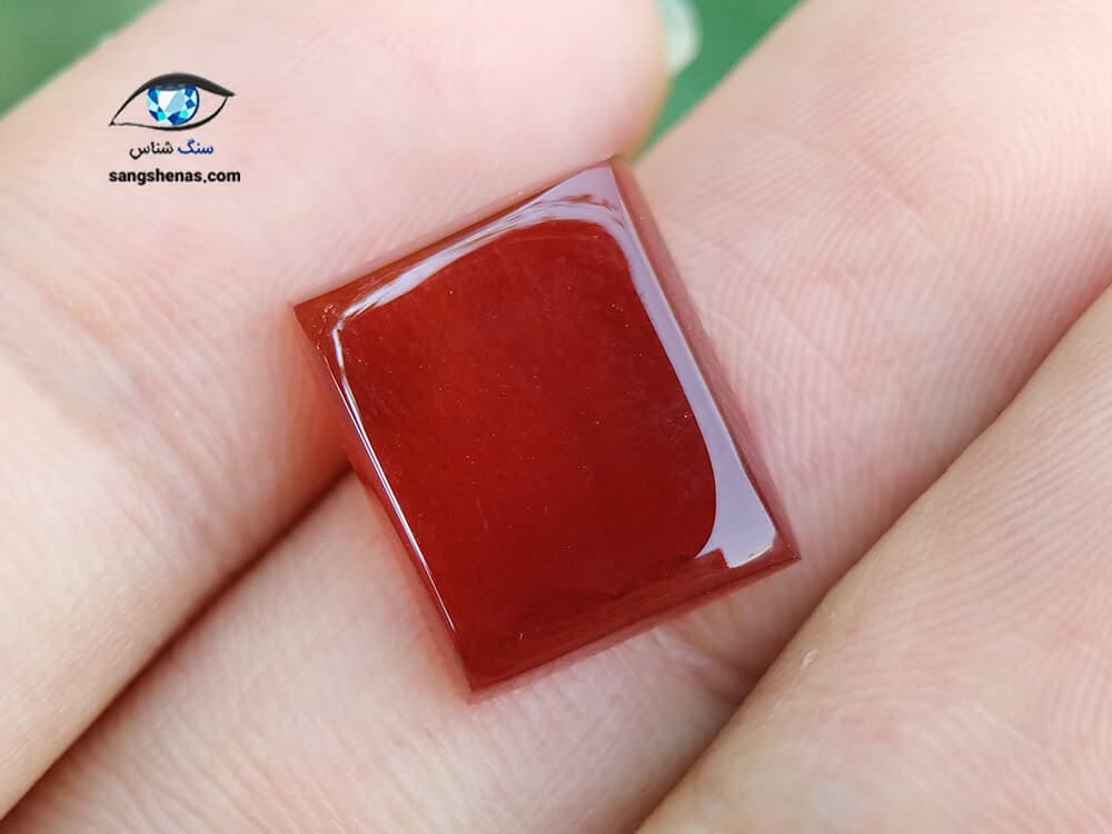 عقیق سرخ طبیعی و بدون بهسازی 1.9 گرم — تصویر ۲